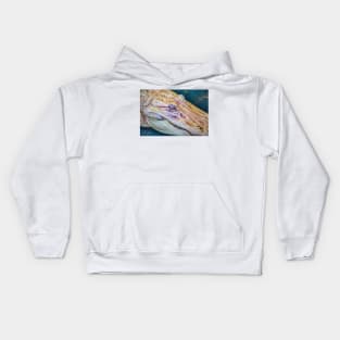 Face of a albino alligator Kids Hoodie